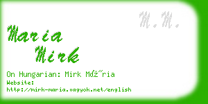 maria mirk business card